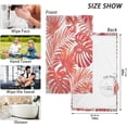 thumbnail image 2 of Dreamtimes Red Tropical Palm Leaves Print Pure Cotton Hand Towels for Bath Decorative Guest Towels Fingertip Towels for Bathroom Spa Gym, 2-Piece, 16 x 28 inches, 2 of 7