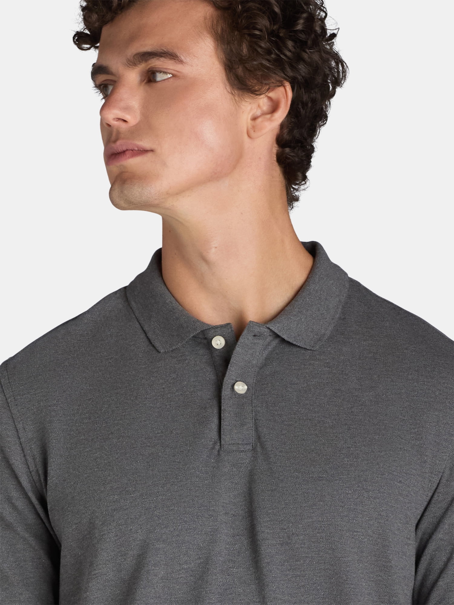 George Men's and Big Men's Pique Polo Shirt with Short Sleeves, Sizes S-3XL