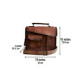 thumbnail image 4 of Jaald 13" Leather Messenger Bag Satchel Laptop Briefcase for Men Women Cross Body Shoulder Purse Travel Work Bag Anniversary Gift, 4 of 6