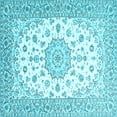 thumbnail image 1 of Ahgly Company Indoor Square Persian Light Blue Traditional Area Rugs, 4' Square, 1 of 4