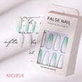 thumbnail image 3 of Uñas postizas HUOGUO, color degradado, cabeza larga y plana, 24 unidades, 3 of 5