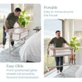thumbnail image 5 of HALO BassiNest 2-in-1 Height-Adjustable Bedside Sleeper with Mattress Pad and Fitted Sheet, Oat, 5 of 9