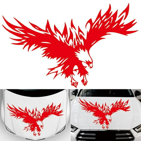 HUONA Car Personality Eagle Styling Car Sticker for Car Body Hood Home Decoration Car Creative Car Sticker Red