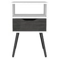 thumbnail image 1 of TUHOME Otom Nightstand - Ash / White Engineered Wood - For Bedroom, 1 of 7
