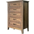 thumbnail image 1 of Commode Rustique à 5 Tiroirs, Grand Organisateur de Rangement en Bois pour Chambre, Nursery, 1 of 2