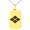 Gold, variant on Stainless Steel Takeda Samurai Crest Engraved Small Rectangle Dog Tag Charm Pendant Necklace
