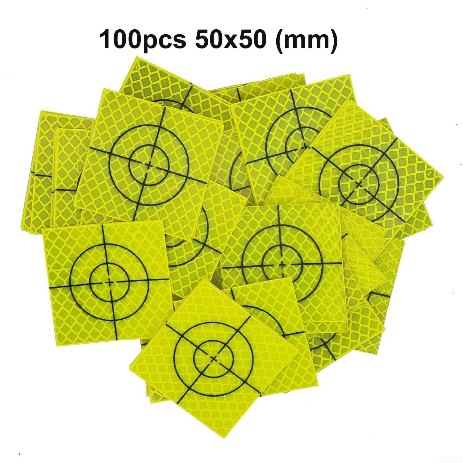 100PCS YELLOW REFLECTOR SHEET 30X30MM REFLECTIVE TARGET FOR TOTAL STATION 