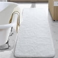 thumbnail image 1 of Alfombra de baño LOCHAS de microfibra blanca, 60 x 150 cm, absorbente, 1 of 6