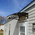 thumbnail image 4 of Topcobe 40" x 40" Window Awning Exterior Door Canopy Exterior with Aluminum Bar, Awnings for Doors Polycarbonate Cover Patio Awnings Rain Snow Sunlight Protection Hollow Sheet, 4 of 15