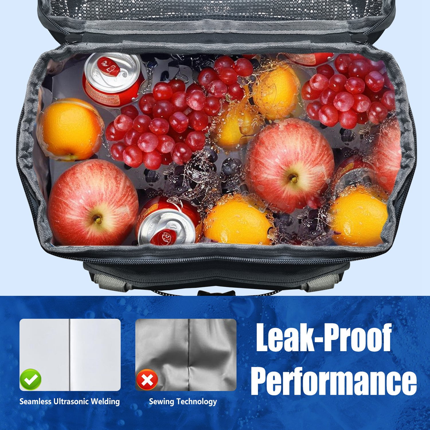 Cooler Backpack 36 Can, Leakproof Insulated Cooler Backpack with 25L/6.6Gal for Picnic Camping Beach Hiking Fishing Travel