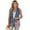 American Flag Print, variant on Leopard Print Womens Vest Waistcoat Open Front V Neck Women's Sleeveless Vest Jacket with Pockets Blazer Vests Casual Size S