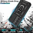 thumbnail image 4 of for Samsung Galaxy A54 5G Case with HD Screen Protector, Heavy Duty Shockproof with 360° Rotation Metal Kickstand [Military Grade] Protective Case for Samsung A54 5G, Black, 4 of 7