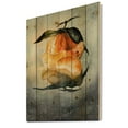 thumbnail image 2 of Designart 'One Peeled Fresh Orange Mandarin Under Green Leaves' Traditional Print on Natural Pine Wood, 2 of 5