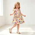 thumbnail image 6 of IFNWSV Girls Floral Print Sleeveless Summer Dresses Cotton A Line Beach Sundress Casual Dress with Pockets Multicolor 8-9 Years, 6 of 6