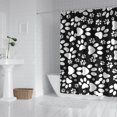 thumbnail image 2 of Black Paw Shower Curtain 72"x72" ,Bathroom Decorative Shower Curtains Set with 12 Hooks,Modern Waterproof Washable Shower Curtain, 2 of 6