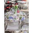 thumbnail image 5 of Outdoor Tablecloth with Umbrella Hole for Patio/Picnic/Party/Camping, Spring Purple Flowers Waterproof Table Cloth Round Cover Washable, Farmhouse Leaves Fences Gray Plaid (Dia 54"), 5 of 8