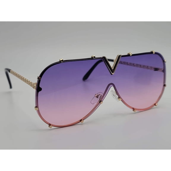 Fashion Multi Color Rectangle Unisex Luxury Sunglasses Vintage Punk