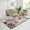 thumbnail image 4 of FREEAM Soft Foam Nursery Area Rugs Palm Leaf Polka Dot Palm Leaves Silhouettes Non Slip Play Mats for Kids Boys Girls Playing Room Living Room72x48 inch, 4 of 6