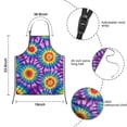 thumbnail image 3 of Colorful Rainbow Tie Dye Spiral Pattern Kids Aprons for Girls and Boys,Adjustable Neck Strap Toddler Aprons for Kids Cooking Baking, 3 of 6