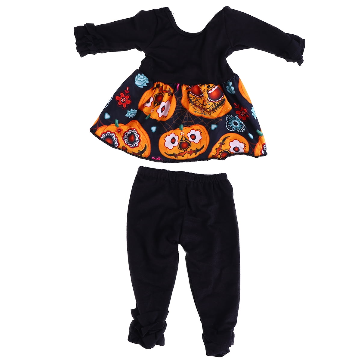  G.C 18 inch Girl Doll Clothes Pumpkin Halloween Costumes,  Sleeveless Romper Outfit with Hat Socks Pumpkin Bag Baby Doll Clothes and  Accessories for 18 inch Dolls : Toys & Games