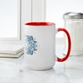 thumbnail image 4 of CafePress - Summer Beach Blue Coral Mugs - 15 oz Ceramic Large White Novelty Mug, 4 of 4