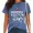 A-Blue, variant on UNISHE Womens Easy Cowboy Bull Riding Print T Shirts Washed Rodeo Western Graphic Tee Casual Streetwear Tops Gray, M