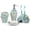 Green, variant on Ceramic Green Conch Sea Shell 4-Piece Bathroom Accessory Set