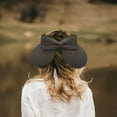 thumbnail image 4 of ACCEHUT Women's UPF 50+ Foldable Wide Brim Straw Sun Visor Adjustable Black Summer Beach Hat, 4 of 5