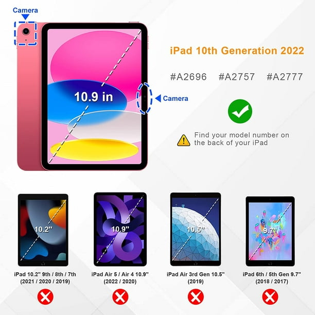 Coque Fine pour iPad 10e Génération (2022 Release) 10,9 Pouces