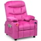 thumbnail image 1 of Sillón reclinable para niños COSTWAY, más grande y ajustable, color rosa, 1 of 9