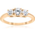 thumbnail image 1 of 1ct 3 Stone Diamond Engagement Round Cut Ring 10k Yellow Gold, 1 of 3