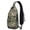 Green, variant on Camouflage Sling Backpack, Military Style Crossbody Daypack for Men and Women, Lightweight and Durable Anti-theft Bag for Hiking and Outdoor Use