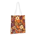 thumbnail image 3 of Canvas Bag Tote Bag Shopping Bag 16×15in Can Be Carried By Hand And Can Be Used For Daily Travel Such As Shopping And Going To Work Groovy Flowers, 3 of 8