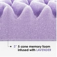 thumbnail image 4 of Best Price Mattress 3" 5-Zone Memory Foam Mattress Topper with Lavender Infusion, Twin, 4 of 10