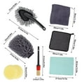 thumbnail image 3 of 8Pcs Car Wash Cleaning Tools Kit Car Wash Kit Detailing Brush Kit for Car Wheel Tyre Brush Cleaning for Cleaning Wheels Rim Interior Exterior Leather Air Vents Emblems, 3 of 10