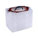 thumbnail image 4 of Caja grande de plástico transparente portátil de tres capas, desmontable, de tres capas y 30 compartimentos, para guardar joyas, maquillaje y aparejos de pesca, 4 of 5