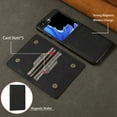 thumbnail image 4 of for Samsung Galaxy Z Flip 7 Wallet Case, 2-in-1 Detachable Back Magnetic Cover & PU Leather Wallet Phone Case, with Folio Card Holders, Wireless Charging Case for Samsung Galaxy Z Flip 7, Black, 4 of 8