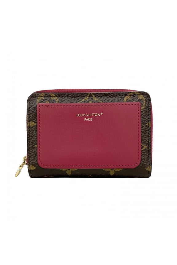 Pre-Owned Louis Vuitton Monogram Portefeuille Lou Wallet M82377 Fuchsia (Women's)