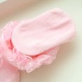 thumbnail image 3 of 1PC Infant Newborn Toddler Baby Girls Sock， Children Princess Bowknot Lace Flowers Short Socks Cotton Ruffle Frilly Trim Ankle Socks, 3 of 4