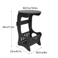 thumbnail image 3 of Lksixu Table Basse Ronde, Petite Table d'Appoint de 11 Pouces de Diamètre avec Panier de Rangement, Table de Chevet Moderne en Forme de C, Table d'Appoint Compacte, Assemblage Facile pour Chambre, Salon, Balcon, Patio, 3 of 6