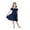 Navy, variant on mgoYE 2t Girl Dress Easter Girl's Peter Pan Collar Dress Short Sleeve Casual Flare Skater Dresses(Navy,7-8 Years)