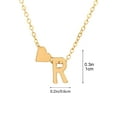 thumbnail image 3 of Latrodar Heart 26 English Letter Pendant Necklace Heart Short Collarbone Chain R up to 30% Off, 3 of 5