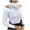 White, variant on Fashion Women's V Collar Lattice Printing Long Sleeves Bandage Tops Blouse Spandex T Shirts for Women Womens Compression T Shirt Medium T Shirts Women Womens Long Sleeve Compression Shirts T Shirts