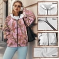 thumbnail image 3 of Yuyamidu Sweat Shirts for Womens Oversized Sweatshirt Camo Zip Up Hoodie Women's Sweatshirts Pullover Athletic Zip Up Jacket Women Fashion 3XL, 3 of 5