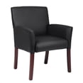 thumbnail image 2 of (Ensemble de 4) Chaise d'Invité de Bureau en Noir et Acajou, 2 of 2