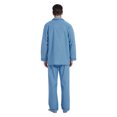 thumbnail image 5 of Apparonia Mens Pajamas Set Cotton Notched Collar Pajamas for Men Long Sleeve Mens Sleepwear with Pockets & Front Fly Light Blue Diamond Geometric S, 5 of 7