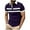 A-Purple, variant on Wyobmus Men's Casual 1/4 Quater Zip Shirts Color Blocked Short Sleeve Puulovers Classic Striped Slim Fit T-Shirts A-Blue
