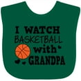 thumbnail image 3 of Inktastic I Watch Basketball with Grandpa Boys Baby Bib, 3 of 4