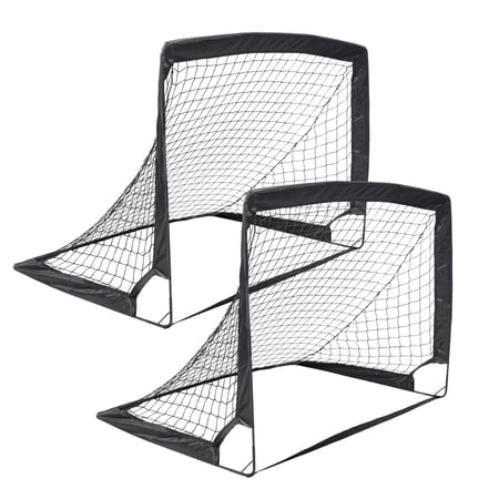 2 Pack Portable Pop Up Soccer Goals for Kids Youth Adults, Outdoor 47.2 Inch for Backyard Games & Soccer Training