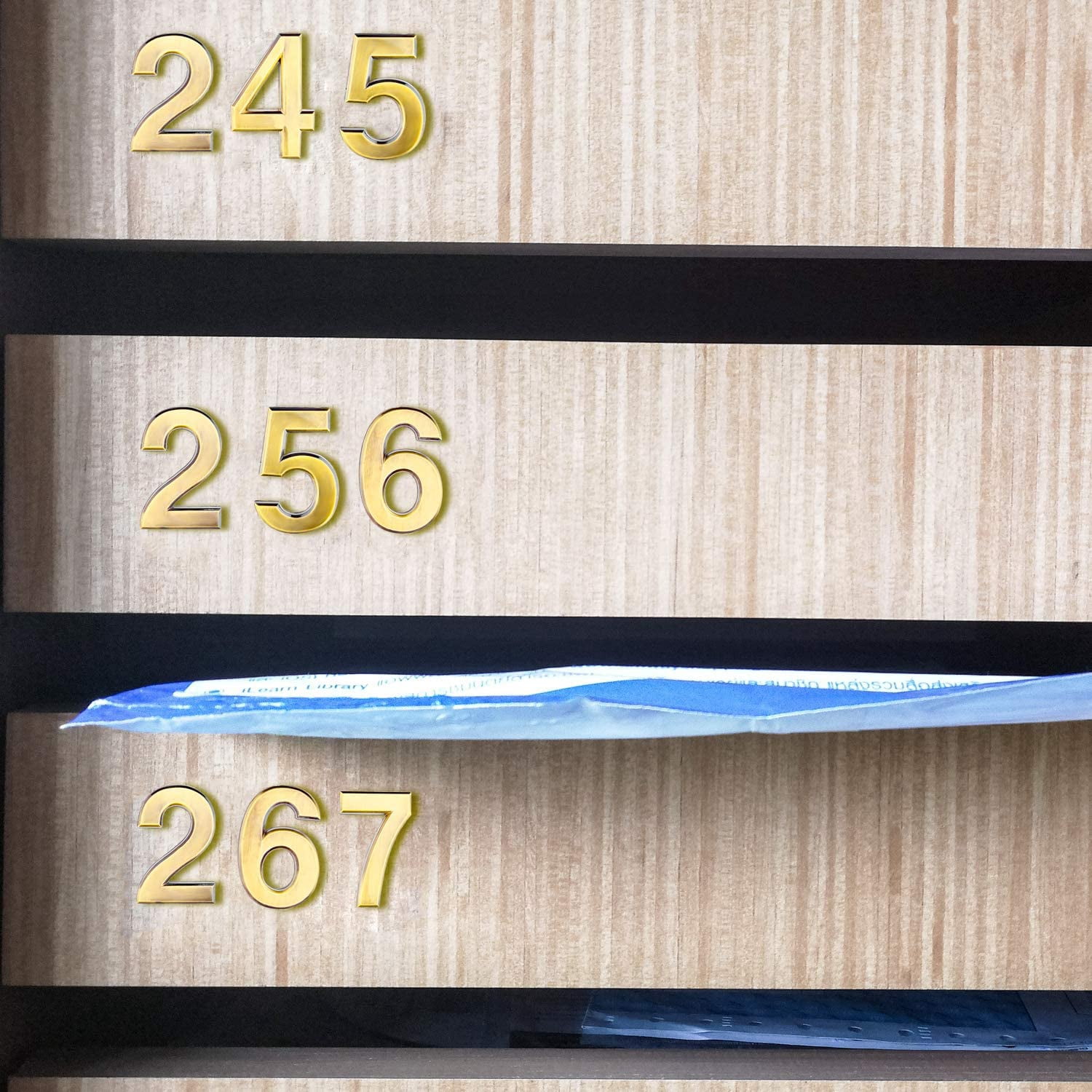 20 Pieces House Numbers Mailbox Numbers 0-9, 3D Door Address Numbers Self Adhesive Mailbox Numbers Sticker or House, Apartment, Office, Hotel Room, Mailbox Signs (Gold, 2.76 Inch)